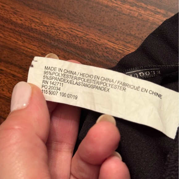 Eloquii Pants Plus 20 Black Stretch Front Slit Wide Leg Pull-On Womens - Picture 12 of 12